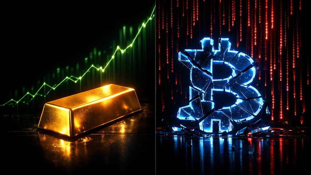 The Safe-Haven Split: Bitcoin Bleeds $290M While Gold Reclaims the Throne